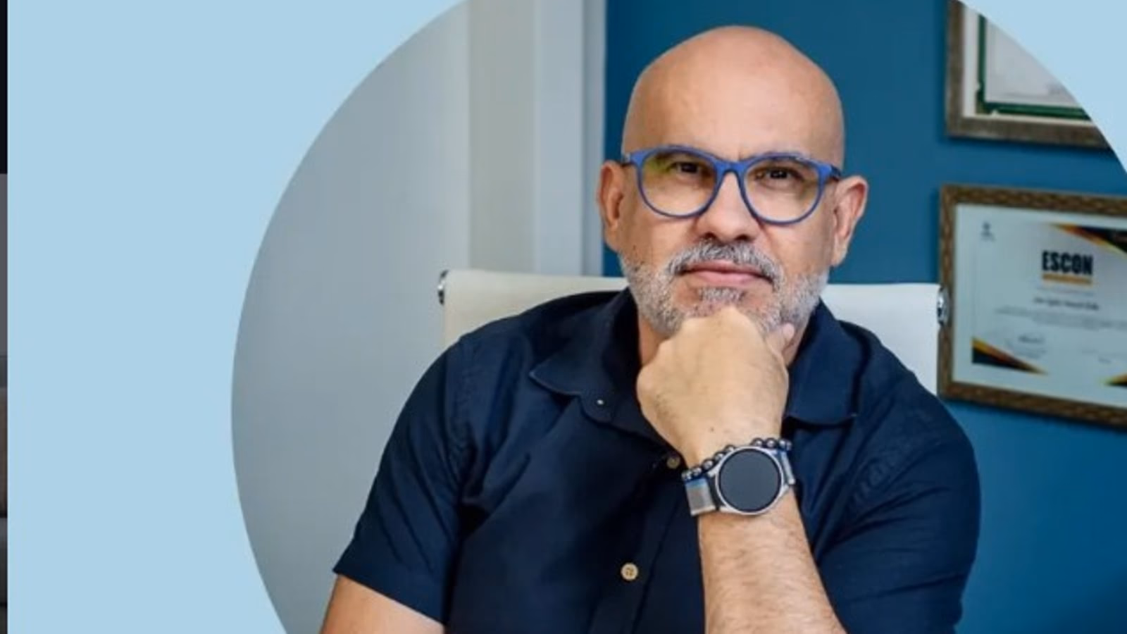 Card editorial sobre saúde mental, do perfil @psicologoluismello